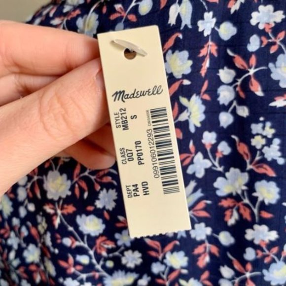 NWT MADEWELL Harvest Vine Tie Waist Midi Dress - Picture 4 of 6